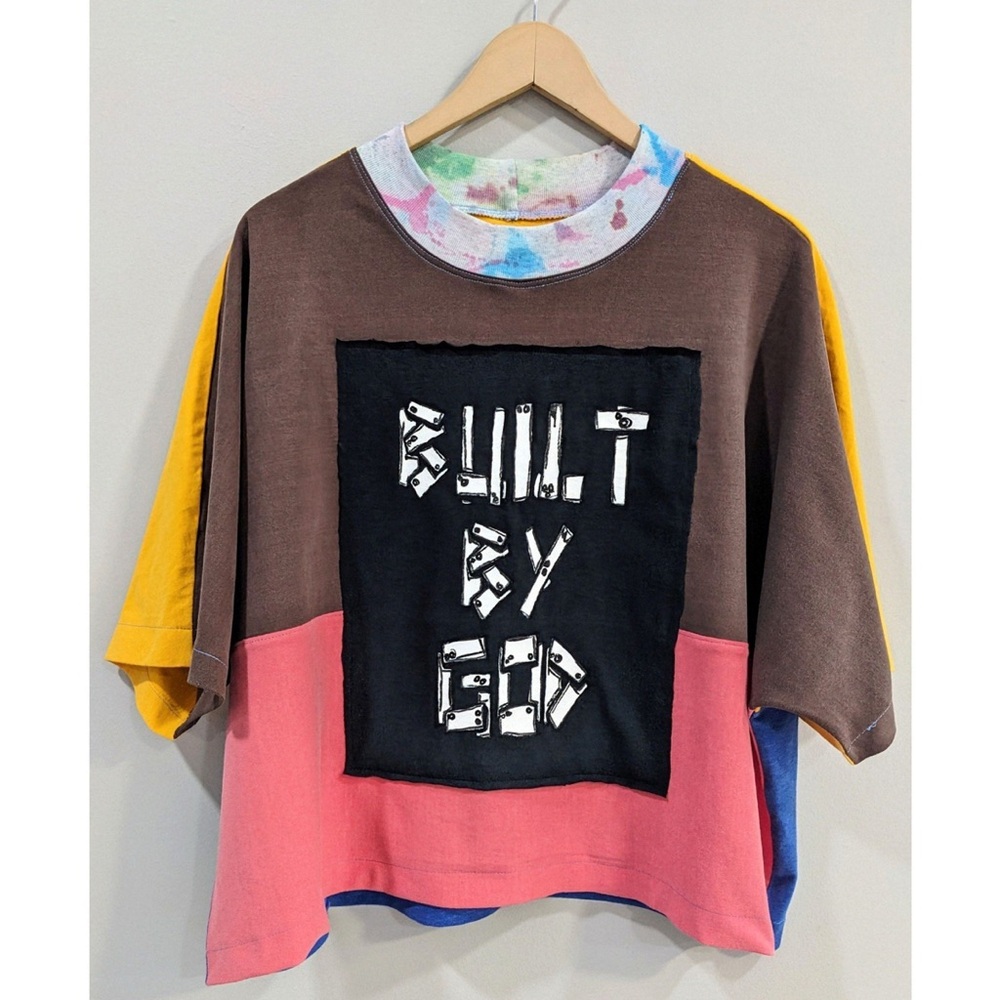 Built By God Multicolor Boxy Tee